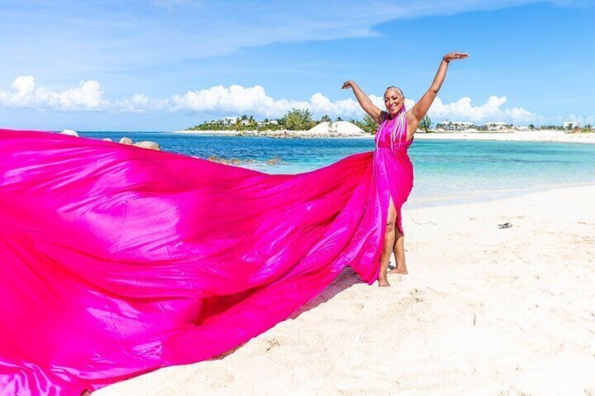Flying Dress Photoshoot Turks and Caicos