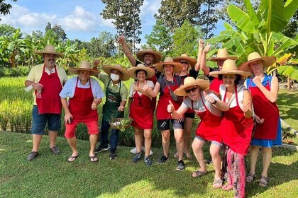 Chiang Mai Thai Cooking Organic Farm with Local Market Tour