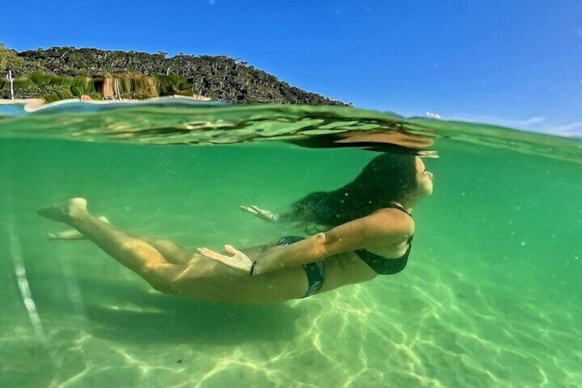 Crystal waters of Campeche Island