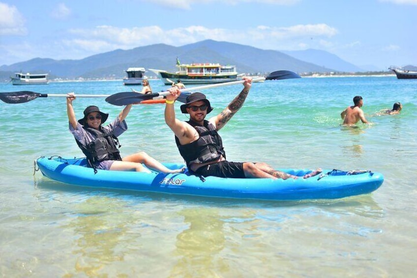 Double kayak on Campeche Island.