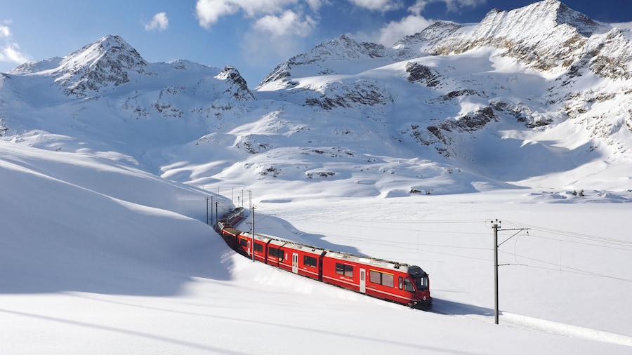 Alpine Wonders: Day Tour from Milan on the Bernina Red Train to St. Moritz