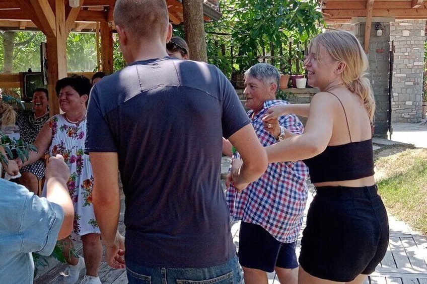 Dancing forengers and Albanian together Alpet Restorant (Roshnik Berat)