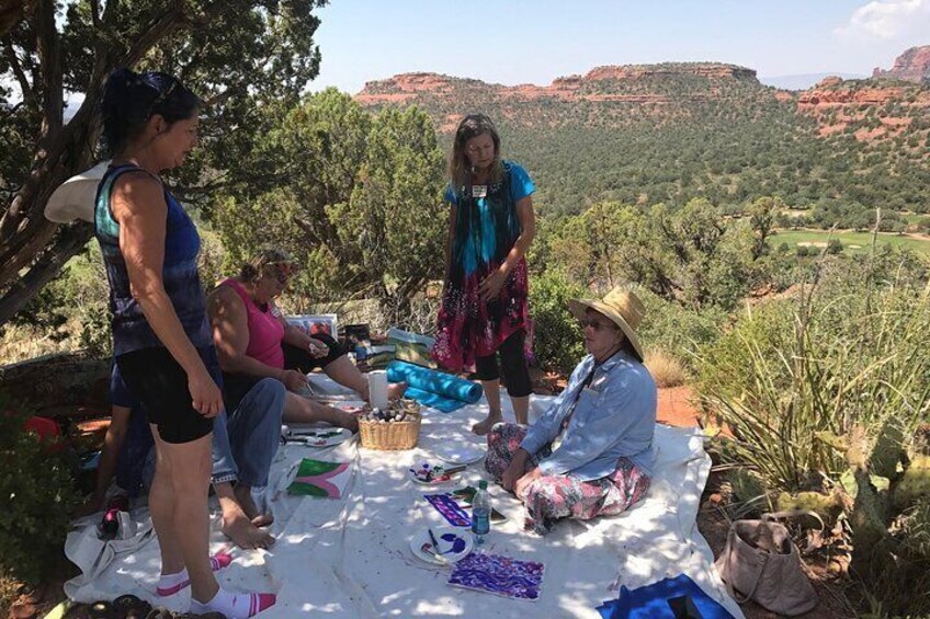 When weather permits we bring this experience to the outdoors, the vortex energy of Sedona helps magnify our positive intentions 