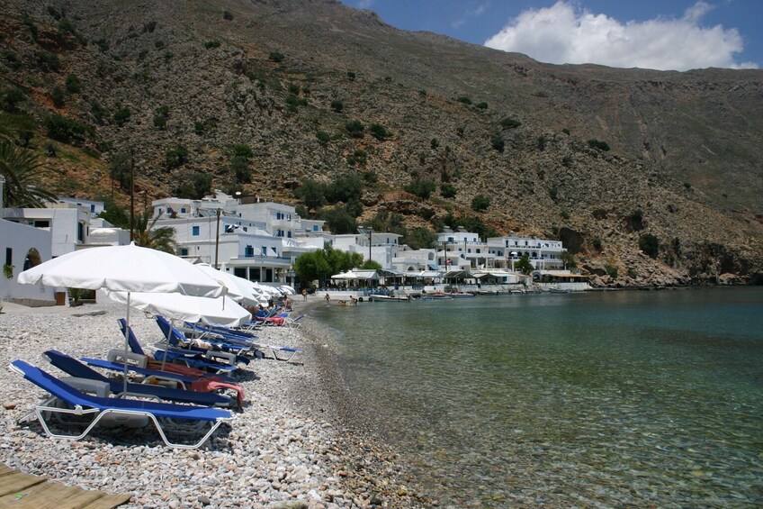 Loutro the hidden village in the South and Glyka Nera Beach