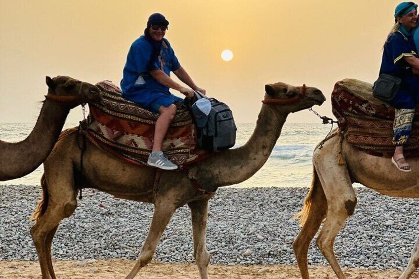 Sunset Camel Ride tour with Barbecue dinner in Tamri village