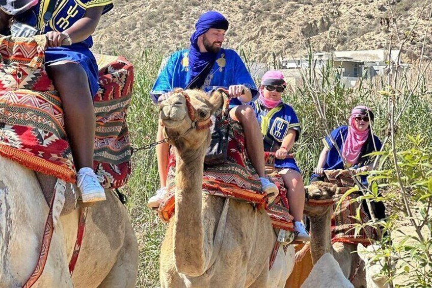 Sunset Camel Ride tour with Barbecue dinner in Tamri village