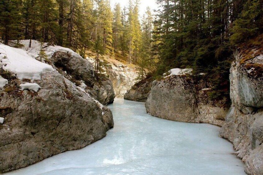 Grassi Lake and Grotto Canyon Icewalk from Banff