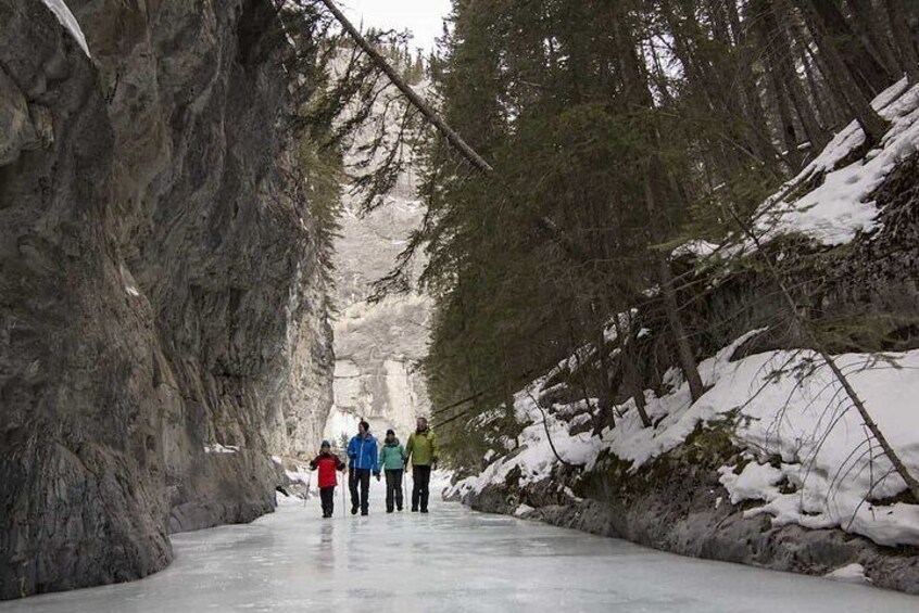 Grassi Lake and Grotto Canyon Icewalk from Banff