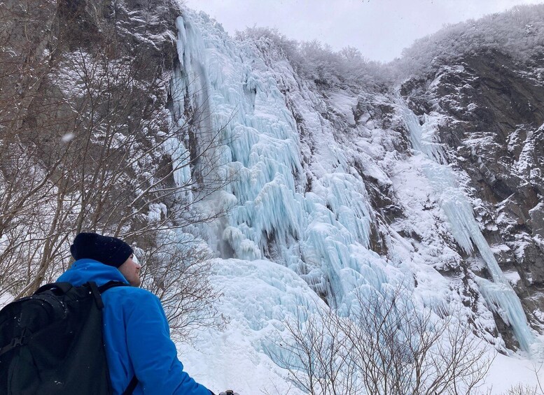 Picture 1 for Activity Nagano: Snowshoe Stunning Yonago Frozen Waterfalls