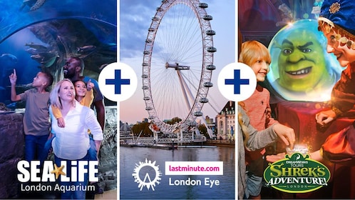 London Combo Ticket: London Eye, SEA LIFE, Shrek's Adventure