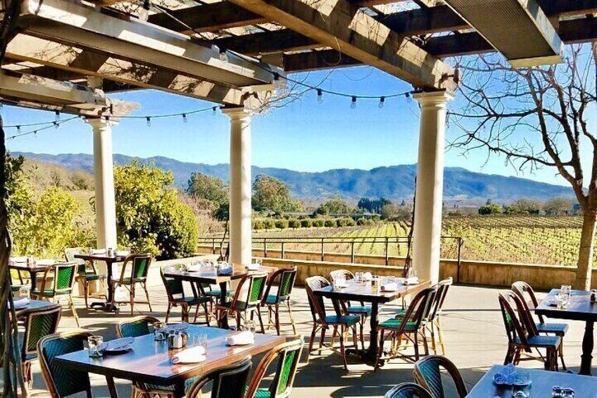 Rustic Restaurant Patio at Coppla Winery