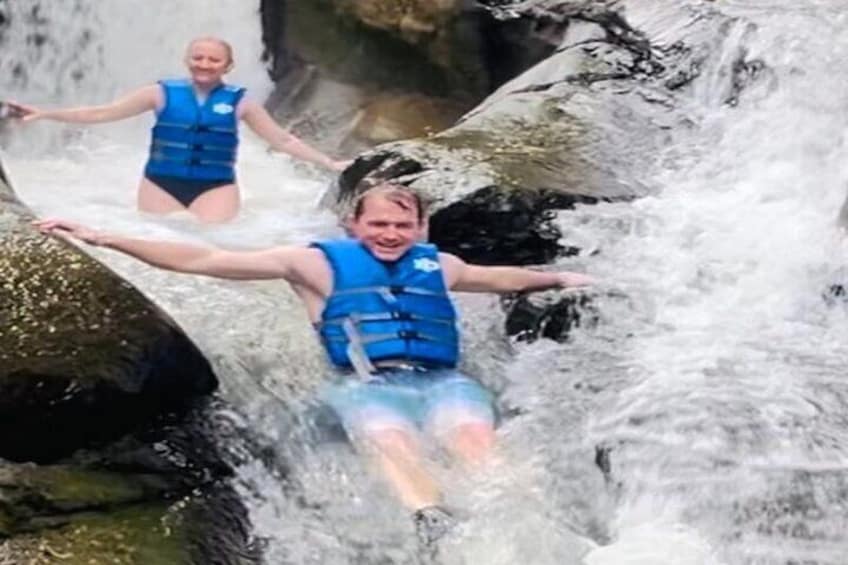 Rainforest Waterslide + Fruit Shop + Party Beach Tour w/Transport