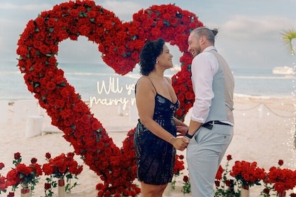 Private Romantic Beach Proposal in Nassau Bahamas