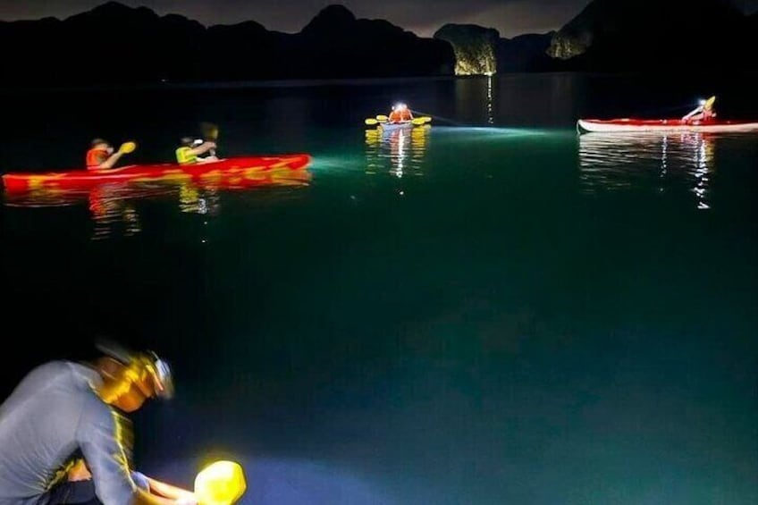 Sunset and Bioluminescence Night Kayak Tour in Lan Ha Bay