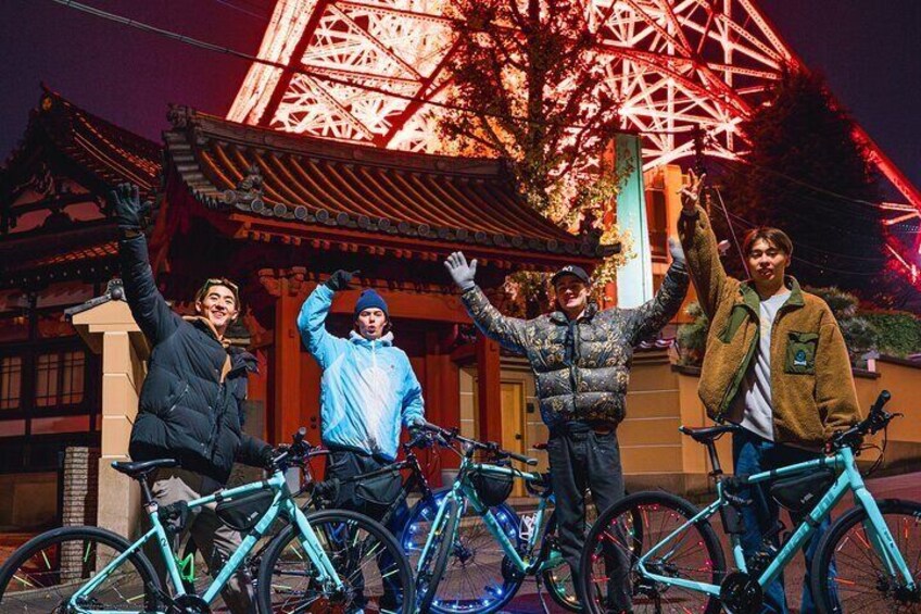 Tokyo 2 Hour Neon Bike Tour of the City's Hidden Gems