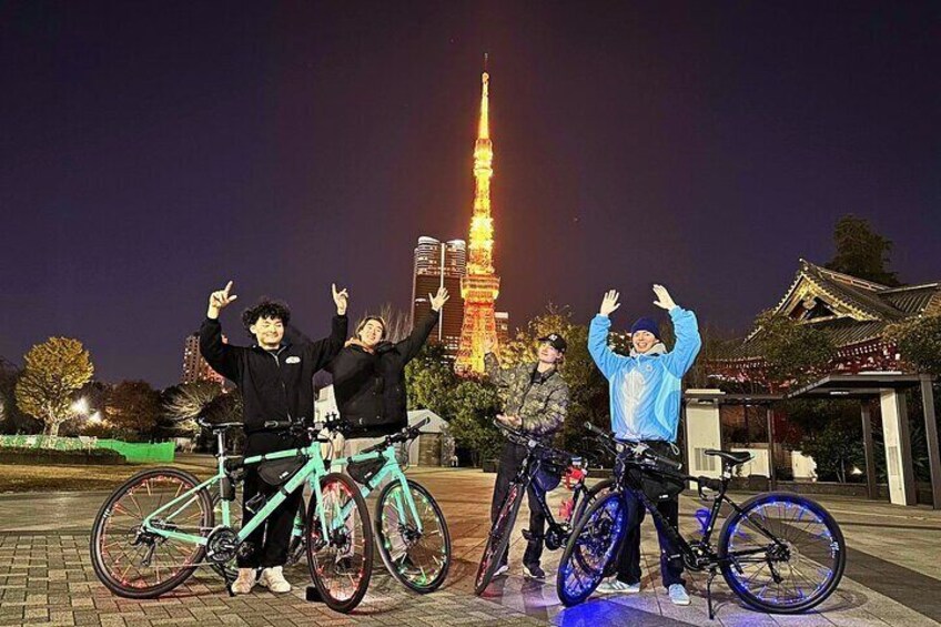 Tokyo 2 Hour Neon Bike Tour of the City's Hidden Gems