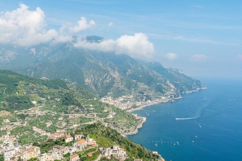 Amalfi Coast Tour and Boat Excursion From Salerno with Transfer
