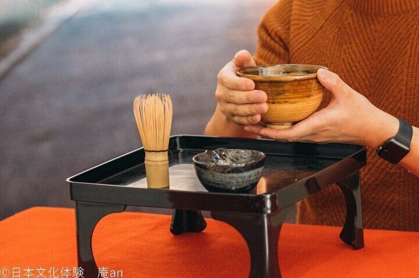 Experience of Japanese green tea (Otemae and making Japanese sweets)