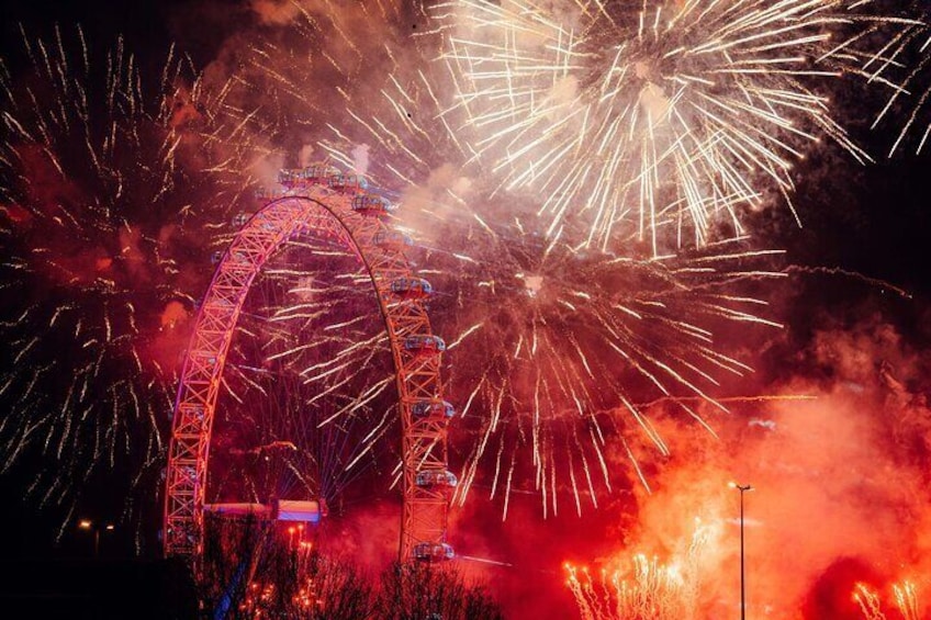 London Eye NYE fireworks