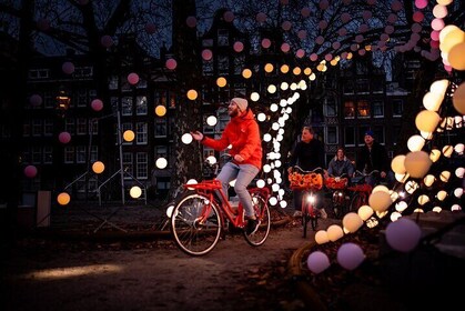 Amsterdam Light Festival City Bike Tour with Guide