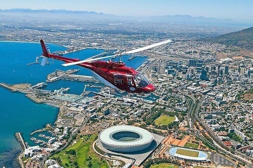 Cape town Helicopter Robben Island and Boat Cruise Included