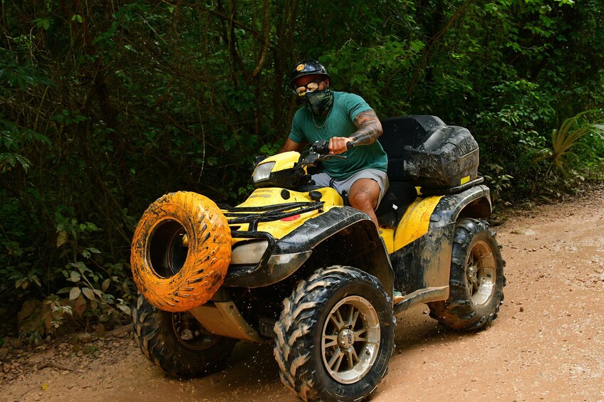 ATV Jungle Adventure with Ziplines, Cenote & Tequila Tasting