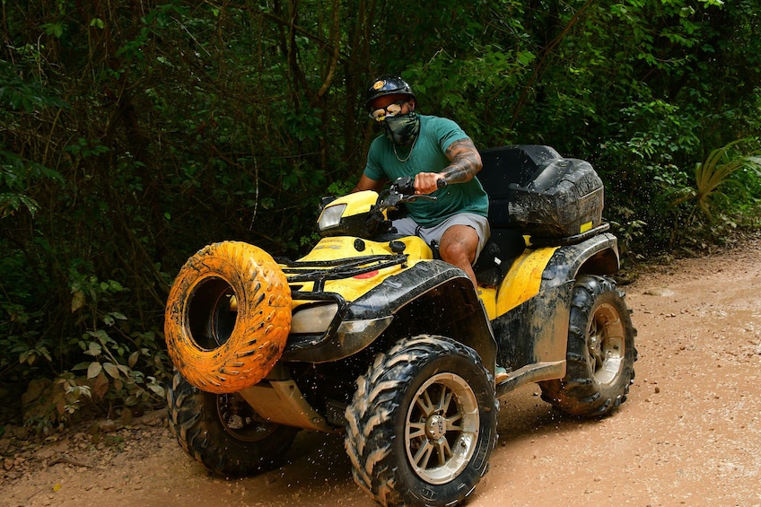 ATV Jungle Adventure with Ziplines, Cenote & Tequila Tasting