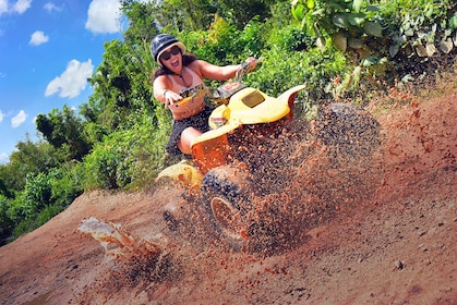 ATV Jungle Adventure with Ziplines, Cenote & Tequila Tasting