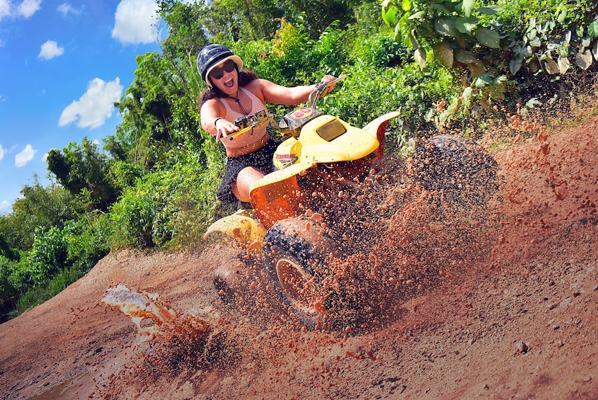 ATV Jungle Adventure with Ziplines, Cenote & Tequila Tasting