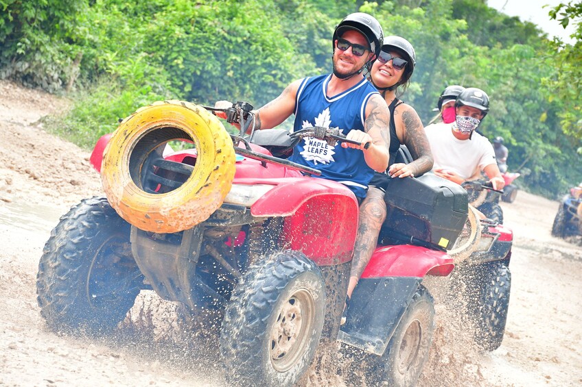 ATV Jungle Adventure with Ziplines, Cenote & Tequila Tasting