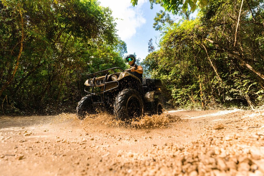 ATV Jungle Adventure with Ziplines, Cenote & Tequila Tasting