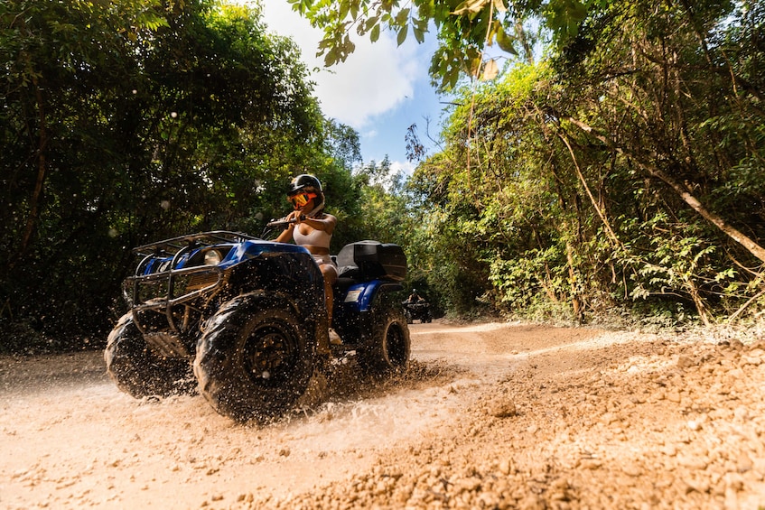 ATV Jungle Adventure with Ziplines, Cenote & Tequila Tasting