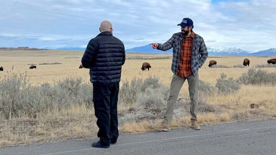Travelers at Antelope Island