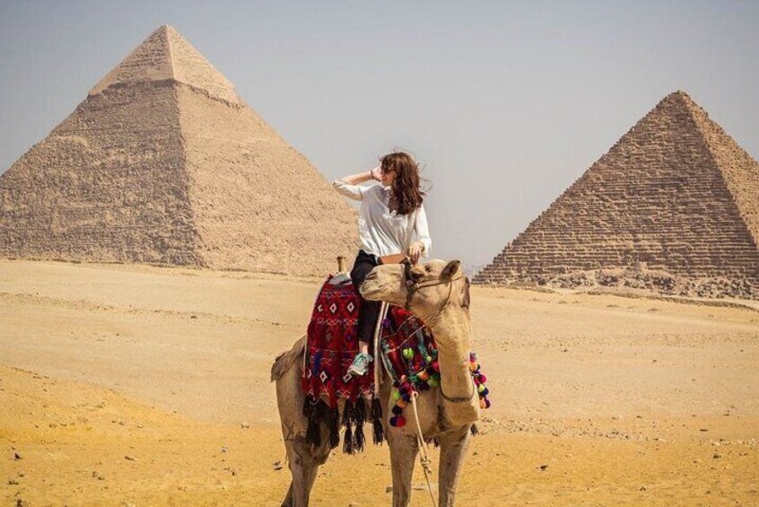 Giza pyramids, ATV, Lunch, Camel ride, Dinner cruise & shopping t