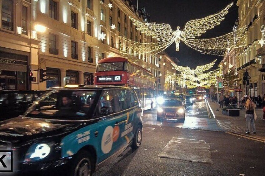 Private Christmas Lights Black Taxi Tour With Guide