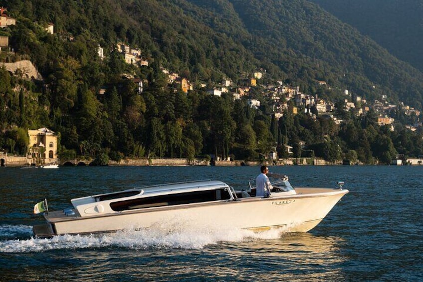 One and half hour Luxury Private Boat Tour on Lake Como