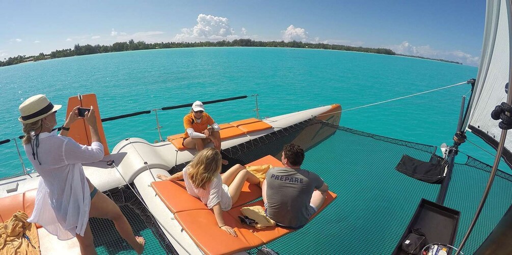 Picture 1 for Activity Bora Bora: Sunset Catamaran Cruise with Snacks and Drinks