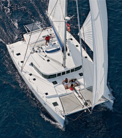 Aerial view of the Hawaii Nautical yacht