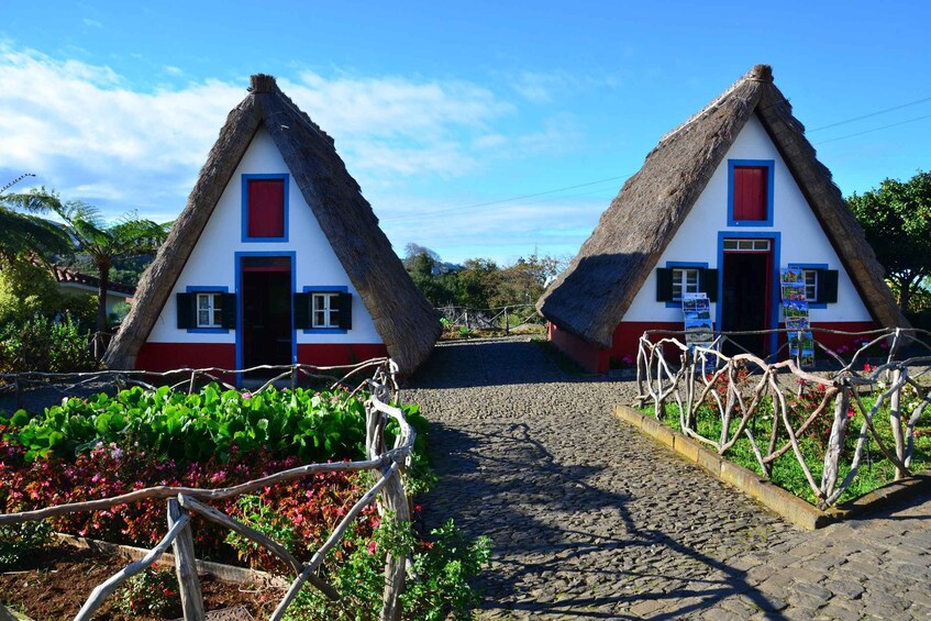 From Funchal: East Tour Madeira 4x4 Jipe Tour Santana Houses