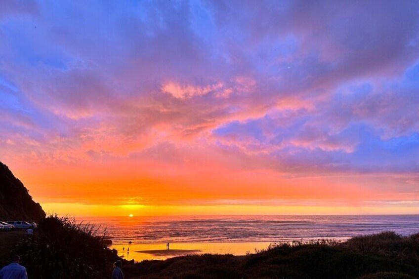 New Zealand Sunset Thermal Pools and City Lights