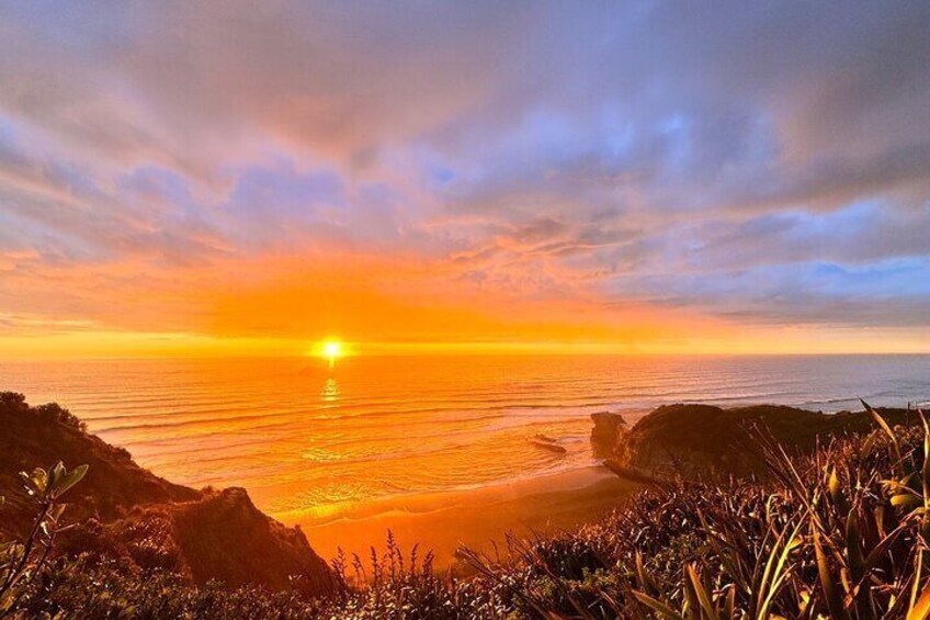 New Zealand Sunset Thermal Pools and City Lights