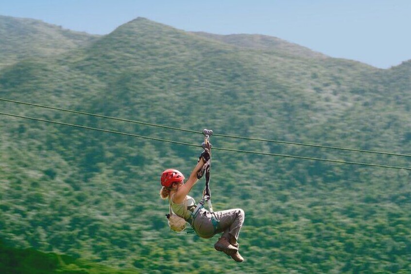 Ziplining at the Rainforest in Puerto Rico