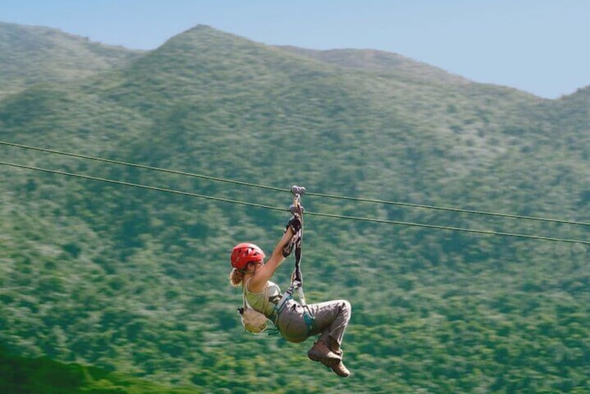 Ziplining at the Rainforest in Puerto Rico