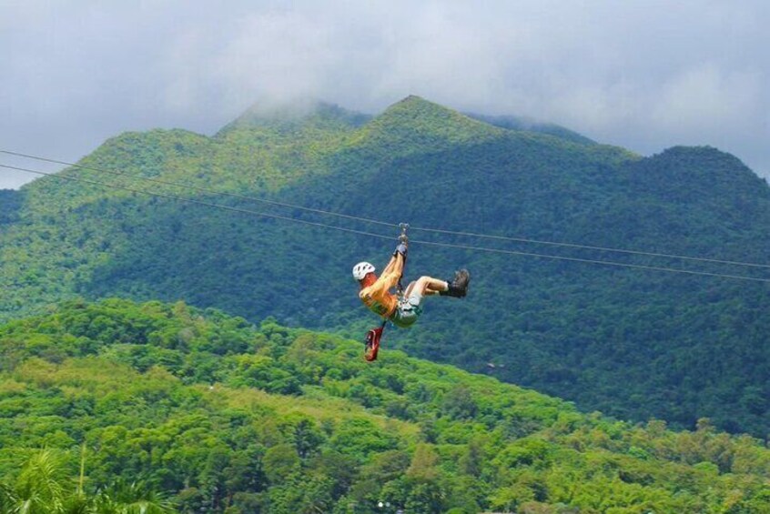 Ziplining at the Rainforest in Puerto Rico