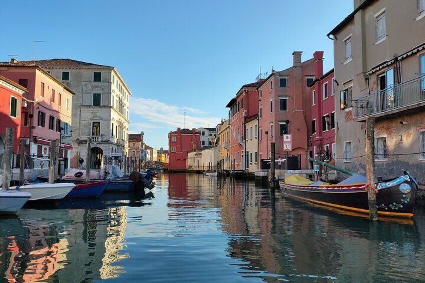 Chioggia: Canals boat tour and take picture of cruise ship