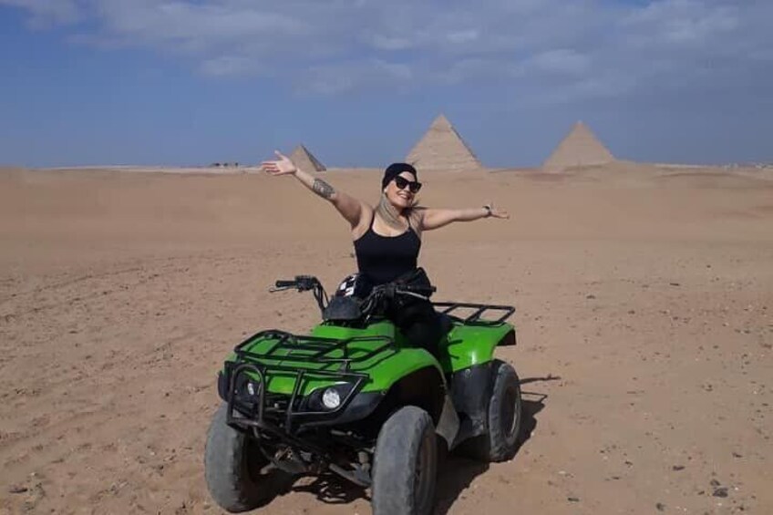 ATV Quad Bike Ride at the Giza Pyramids From Cairo, Giza