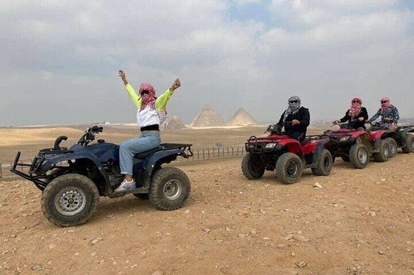 ATV Quad Bike Ride at the Giza Pyramids From Cairo, Giza