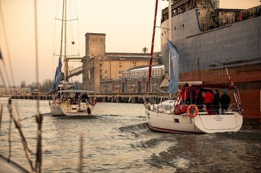 Gdansk Sunset Cruise with Glass of Prosecco