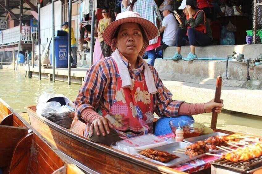 Damnoen Floating Market Tour With Optional Erawan Waterfall Visit