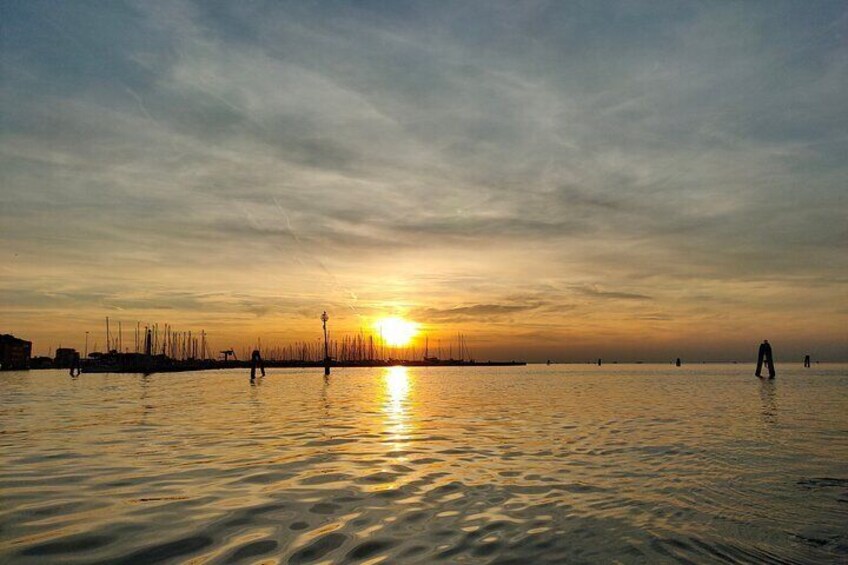 Chioggia : Golden Hour In The Venetian Lagoon By Boat